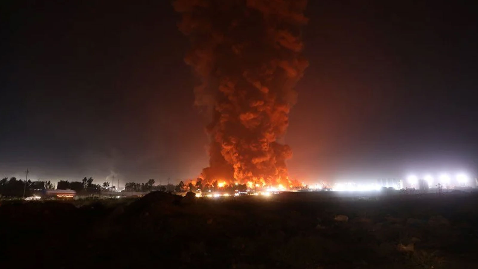 Incendie dans une raffinerie de pétrole à Erbil