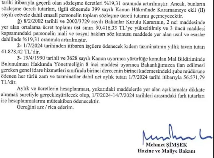 Mehmet Şimşek l'a signé, il est officiellement entré en vigueur : Voici les nouvelles augmentations et salaires - Photo : 2