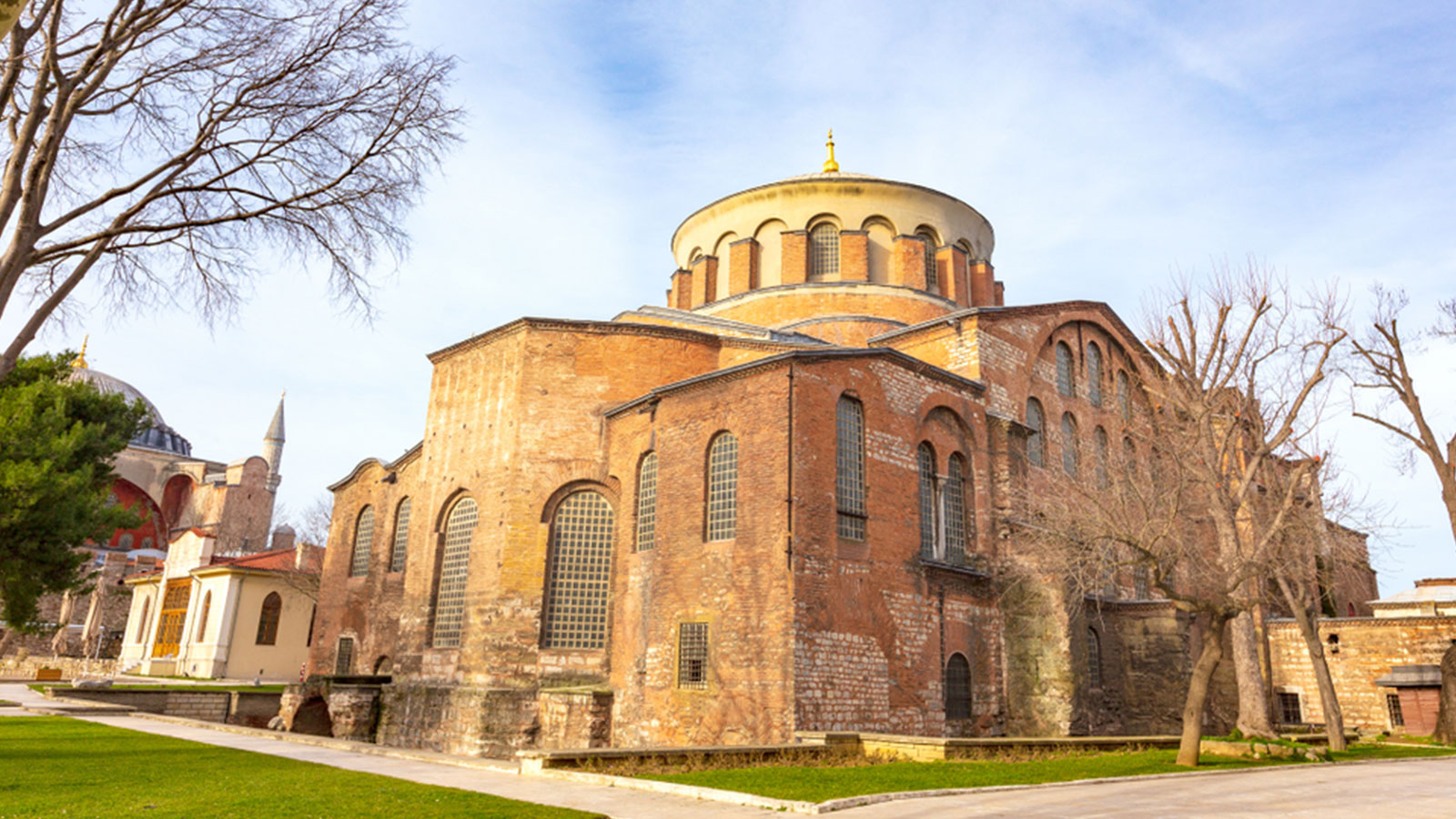 La vue triste du trésor culturel d'Istanbul, Sainte-Irène