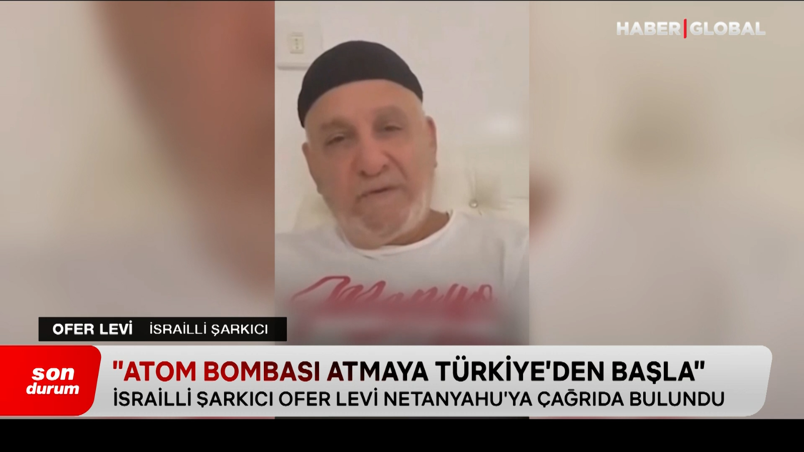 Le chanteur israélien Levi a également surpassé Katz : "Commencez à larguer la bombe atomique depuis la Turquie"