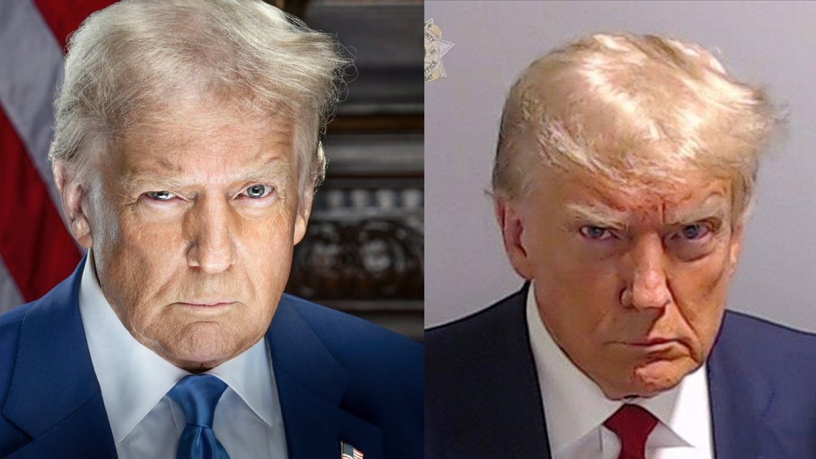 Quasiment identique à son mug shot... Le portrait officiel de Donald Trump a été dévoilé !