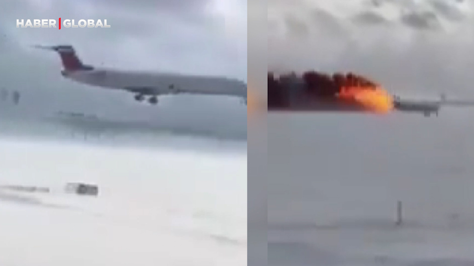Ces moments de l'avion de passagers qui se flammes dans l'atterrissage au Canada sont apparus!