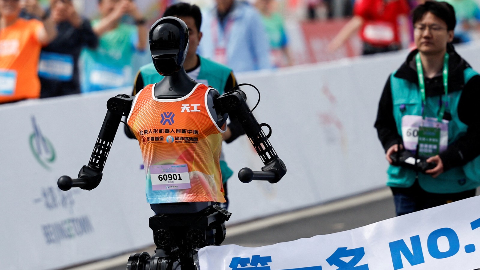 Body Show de Chine: les robots ont concouru avec des gens