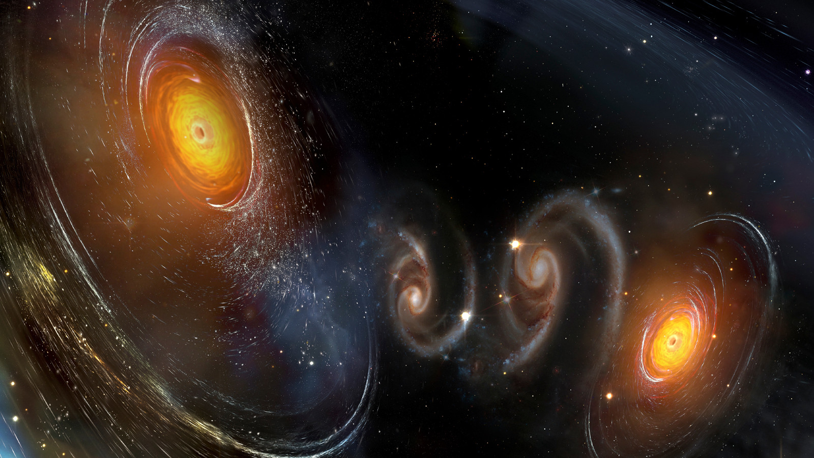 265 fois le soleil: deux collisions géantes, le plus grand trou noir est né