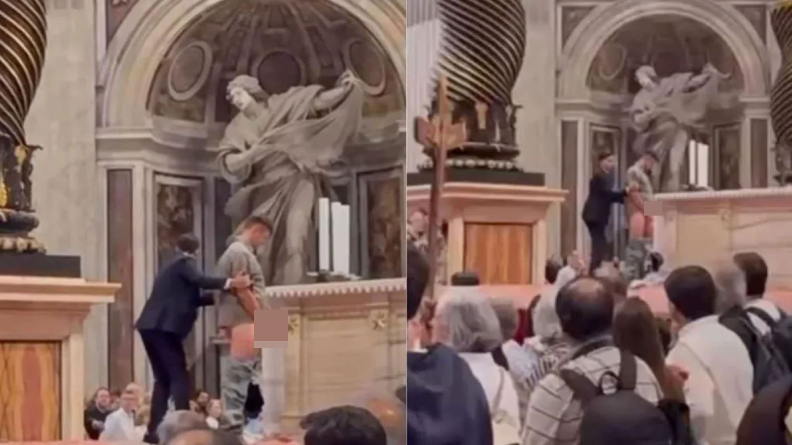 Après la tentative d'uriner sur le saint autel du Vatican, une « messe de réparation » a été organisée sur ordre du Pape