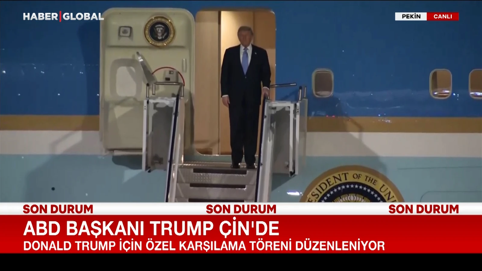 Le président américain Trump est en Chine