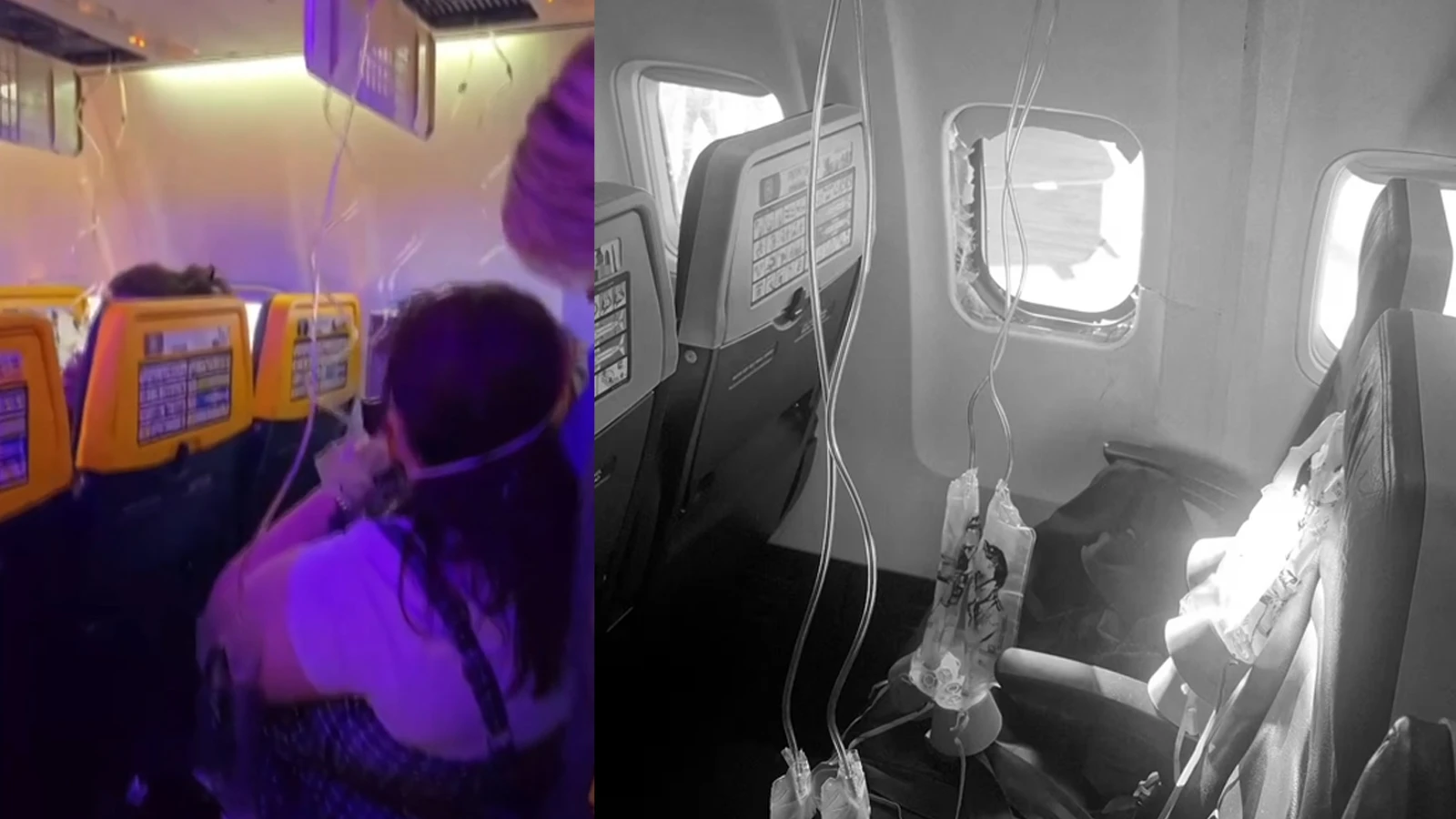 Des moments de cauchemar dans le ciel ! La fenêtre de l'avion a explosé, le passager qui a été évacué a été sauvé par sa femme