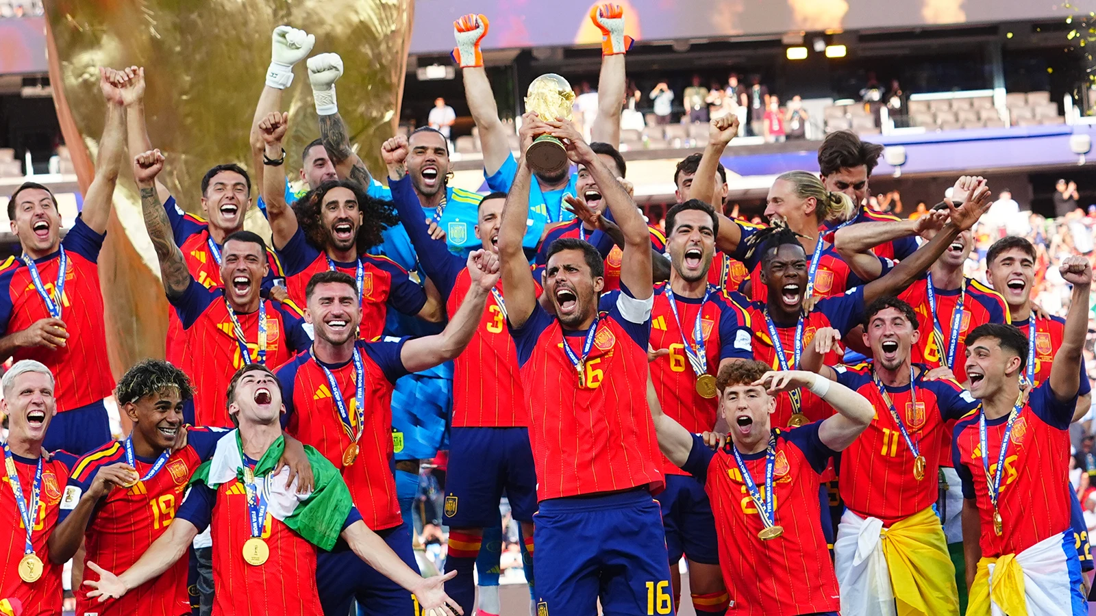 Les Palestiniens célèbrent la victoire de l'Espagne à la Coupe du Monde
