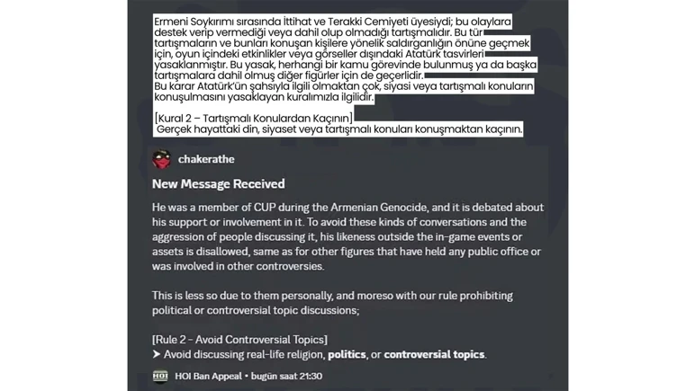 Scandale de la société de jeux suédoise Paradox Scandale Atatürk - Photo : 2