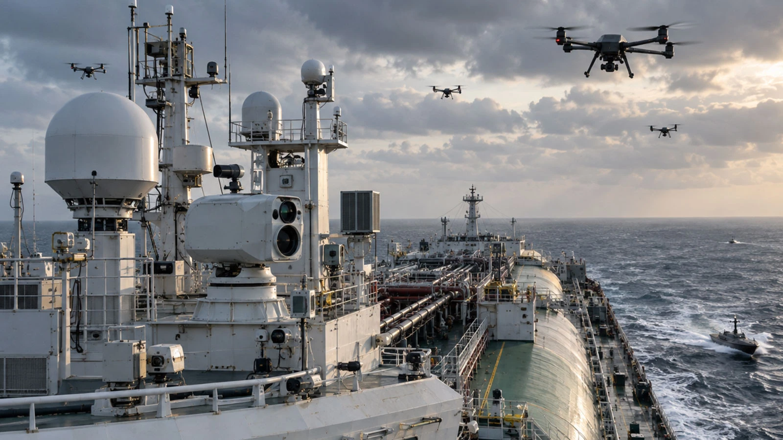 Bouclier de drone de 500 mille dollars, les navires marchands sont armés !